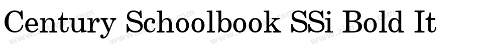 Century Schoolbook SSi Bold Italic字体转换